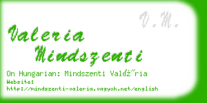 valeria mindszenti business card